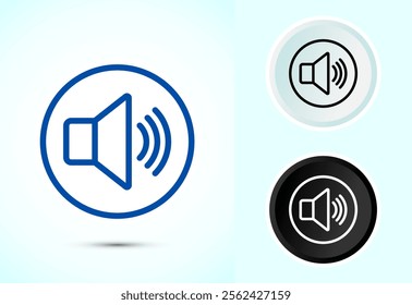 Volume Icon Design Illustration, Sound Icon For Apps and Websites