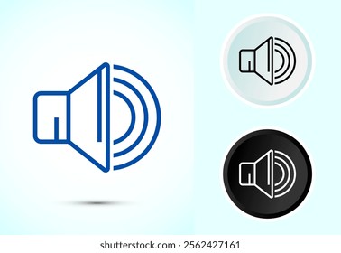 Volume Icon Design Illustration, Sound Icon For Apps and Websites