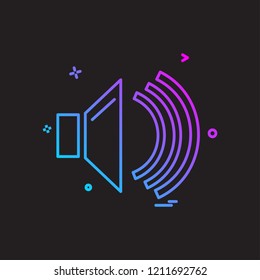 Volume icon design vector