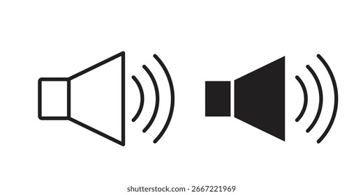 Icono de volumen. doodle Vectores gráficos