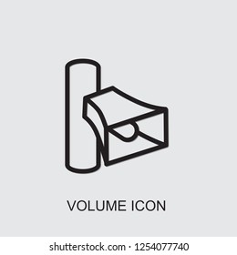 volume icon . Editable outline volume icon from media. Trendy volume icon for web and mobile.