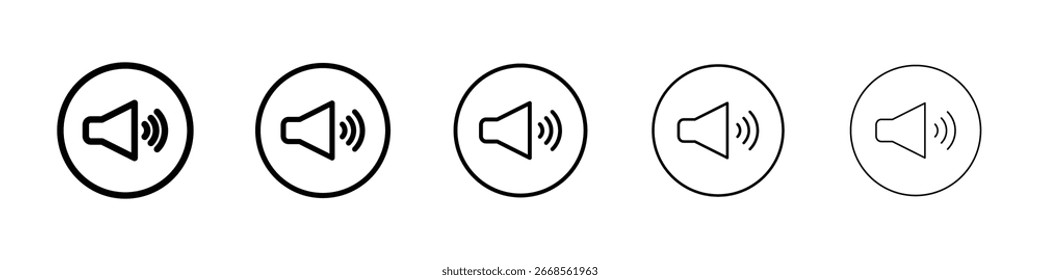 Volume icon filled flat sign concept for web design.