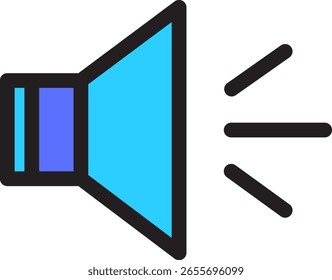 Icono de aumento de volumen lleno de Ilustración vectorial