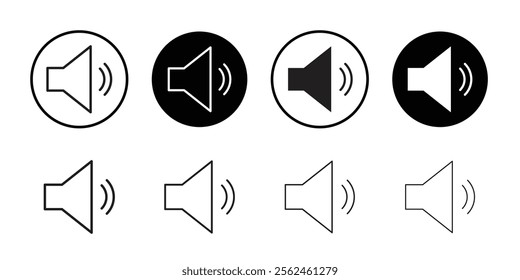 Volume icon Flat art in black and white isolated