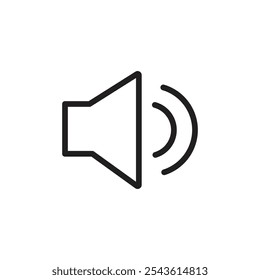Icono de volumen Ilustración de línea plana