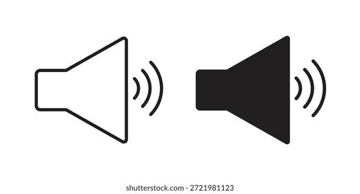Icono de volumen icono plano simple. Versión Liner - Vector de stock.