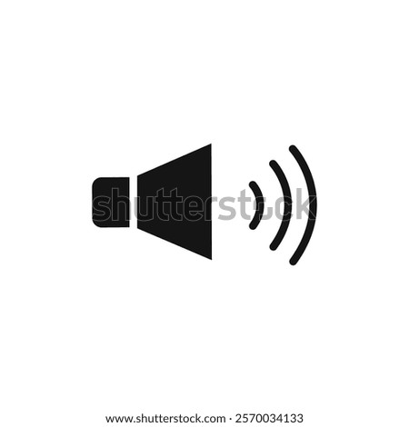 Volume icon Flat simple outline set