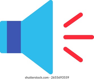 Ilustración vectorial plana del icono del volumen