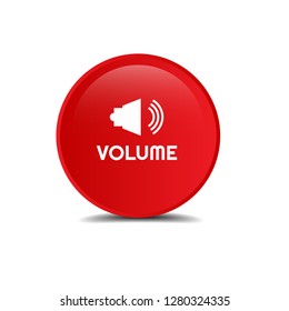 volume icon and glossy round button