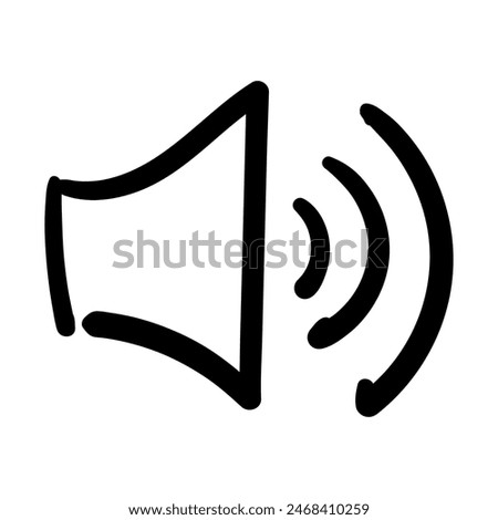 volume icon hand draw style black color