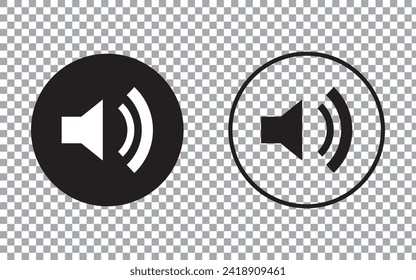 Volume Icon, high volume icon, feel or stock set, vector illustration.