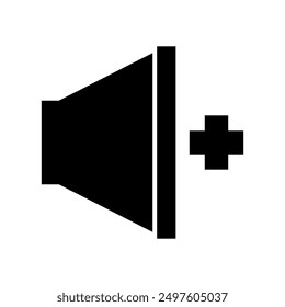 Icono de aumento de volumen ilustrado en el fondo