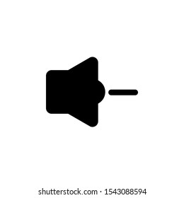 Volume icon isolated on white background. Speaker volume sign icon. Sound symbol. Sound notification vector icon.  Audio volume vector icon simple sign.