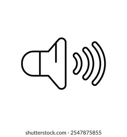 Volume icon isolated on a white background. Vector illustration.