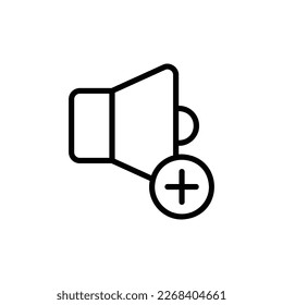volume up icon with isolated vektor and transparent background