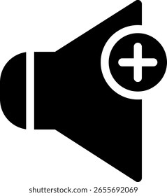 Volume Up Icon Line Illustration
