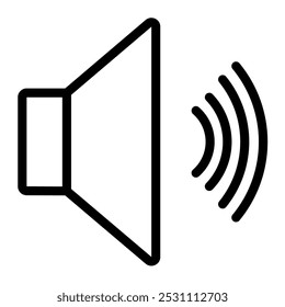 Volume icon line style transparent