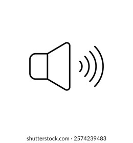 Volume icon linear logo isolated