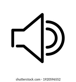 Lautstärkesymbol oder Logo einzeln auf Zeichensymbolen, Vektorgrafik - qualitativ hochwertige Vektorsymbole mit schwarzem Hintergrund
