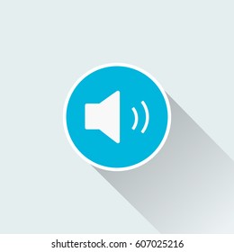 volume icon with long shadow