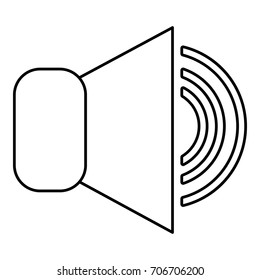Volume up icon. Outline illustration of volume up vector icon for web design isolated on white background