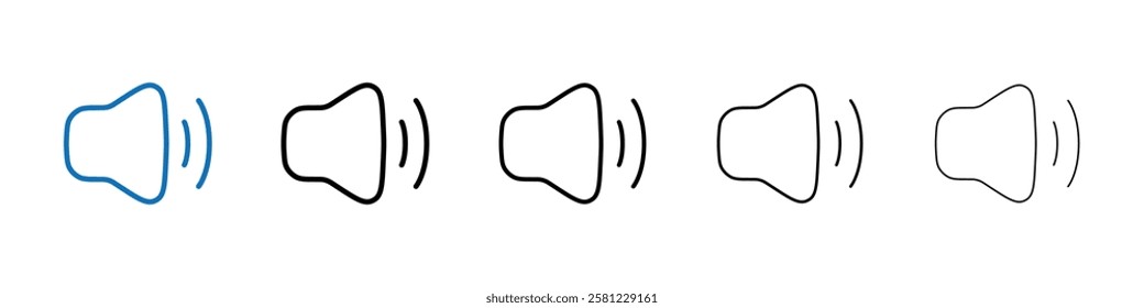 Volume icon Outline vector logo for web ui