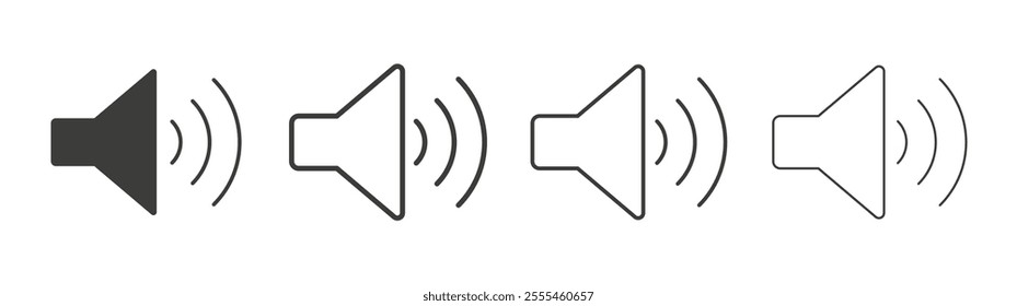 Volume icon pack. vector illustration