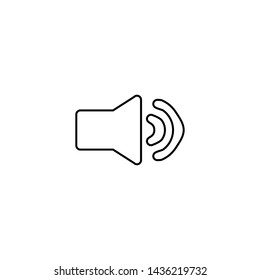 Volume icon. Player button sign