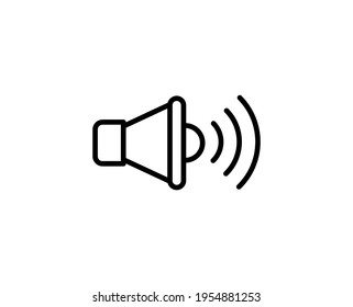 Volume icon set. Collection of high quality outline web pictograms in modern flat style. Black Volume symbol for web design and mobile app on white background. Line logo EPS10