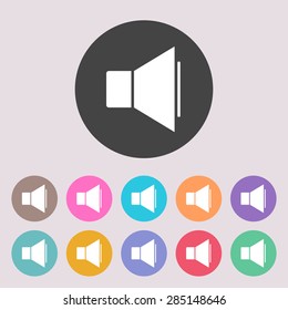 Volume icon. Set of colored icons.