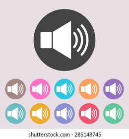 Volume icon. Set of colored icons.