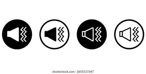 Volume icon set. Sound icon collection. Sound icon set on white background