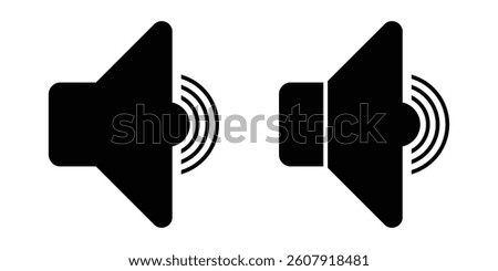 Volume icon set, Speaker icon, Sound icon, Vector illustration