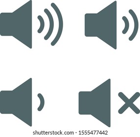 Volume icon set. Vector illustration