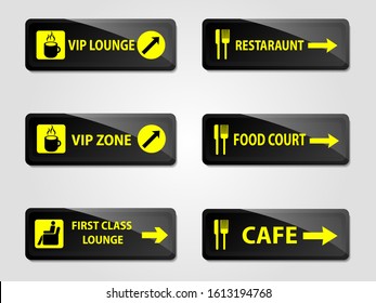 Volume Icon Or Sign Pointers For Navigation In Airport. Professional Graphic Vector Illustration Optimized For Large And Small Size. Isolated On White Background.