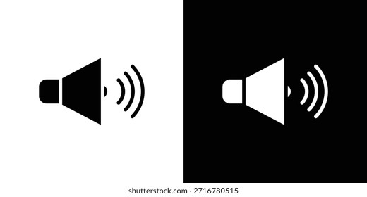 Ícone de volume silhueta vetor ilustração estilo plano isolado