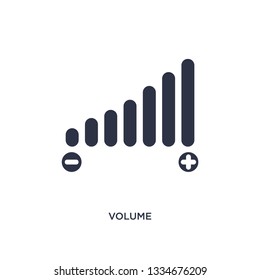 volume icon. Simple element illustration from user interface concept. volume editable symbol design on white background. Can be use for web and mobile.