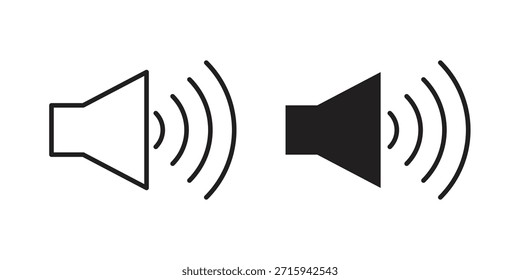 Icono de volumen en formato de Vector moderno simple. Paquete de iconos EPS