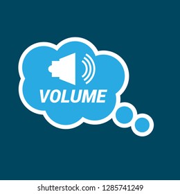 volume icon - speech bubble,tag,sign,label,sticker.Designed for your web site design, logo, app, UI