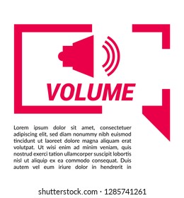 volume icon - speech bubble,tag,sign,label,sticker.Designed for your web site design, logo, app, UI
