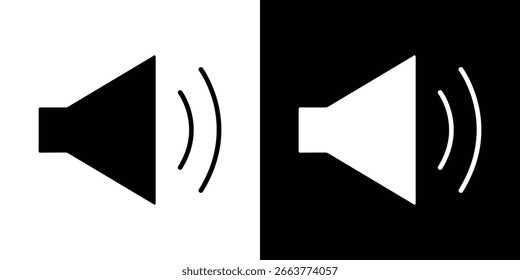 Colección de símbolo de icono de volumen. Vector plano ilustración de stock.