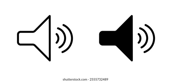 Volume icon symbol collection on white background.