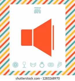 Volume icon symbol. Graphic elements for your design