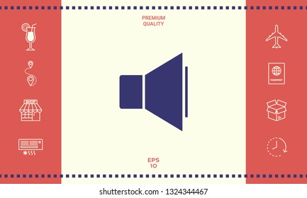 Volume icon symbol. Graphic elements for your design