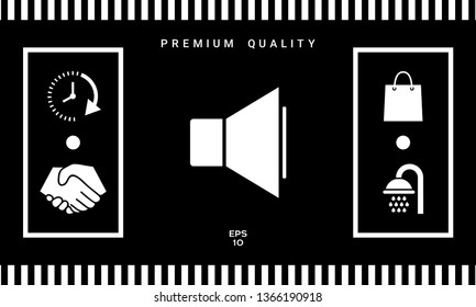 Volume icon symbol. Graphic elements for your design