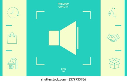 Volume icon symbol. Graphic elements for your design