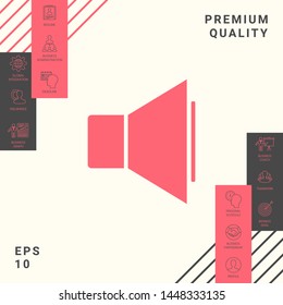 Volume icon symbol. Graphic elements for your design