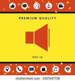 Volume icon symbol. Graphic elements for your design