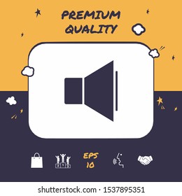 Volume icon symbol. Graphic elements for your design