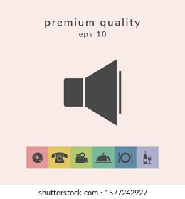 Volume icon symbol. Graphic elements for your design